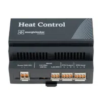 Seitenansicht samt Anschlüssen der Hardware Heat Control zu Steuerung von Wärmepumpen.